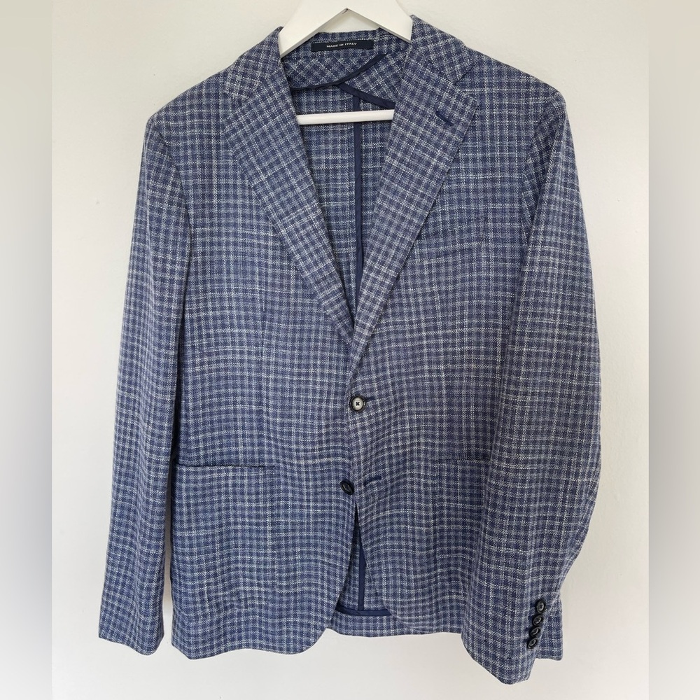 Tagliatore Blue Checkered Sport Coat
